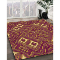 Patterned Orange Rug, pat3191org