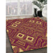 Patterned Orange Rug in Family Room, pat3191org