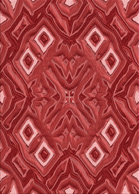 Machine Washable Transitional Red Rug, wshpat3191rd