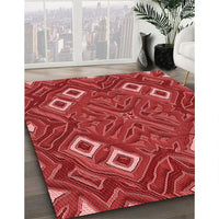 Patterned Red Rug, pat3191rd