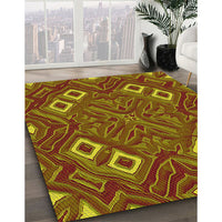 Patterned Tomato Red Rug, pat3191yw