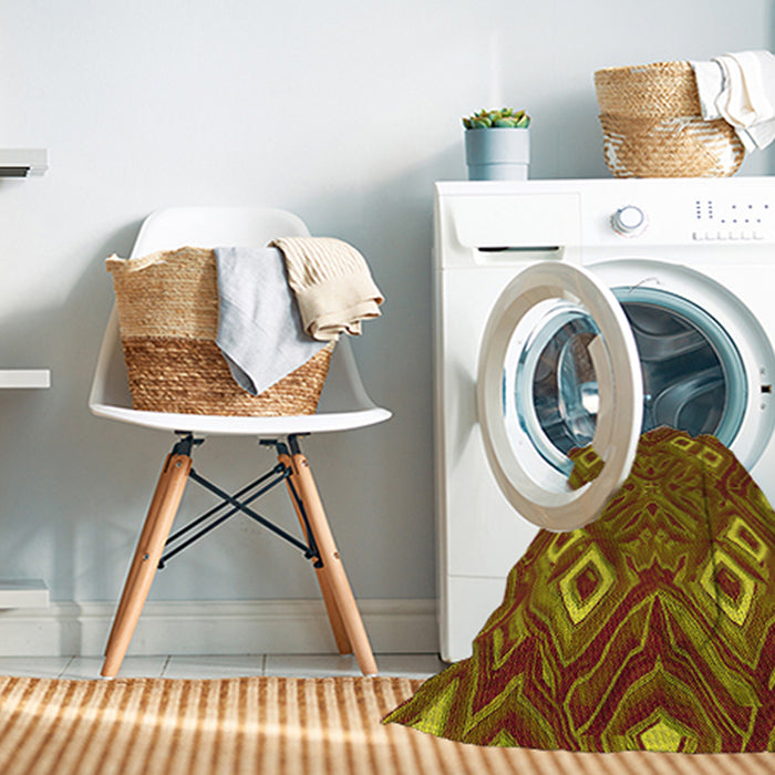 Machine Washable Transitional Tomato Red Rug in a Washing Machine, wshpat3191yw