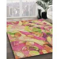 Patterned Orange Rug, pat3192brn