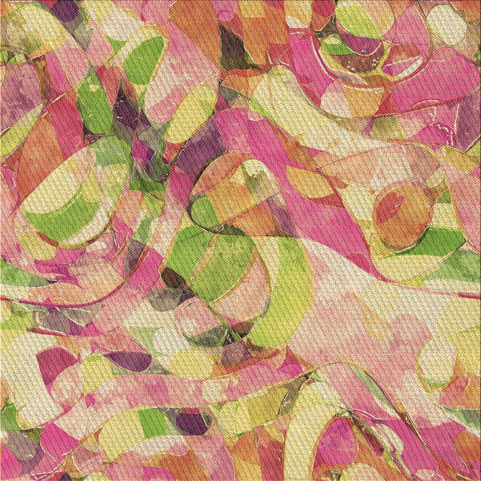 Round Patterned Orange Rug, pat3192brn