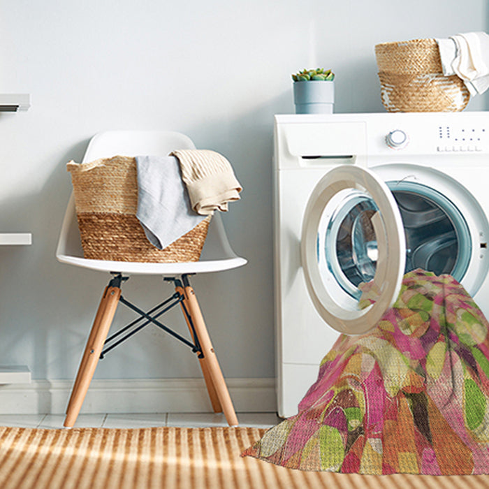 Machine Washable Transitional Orange Rug in a Washing Machine, wshpat3192brn
