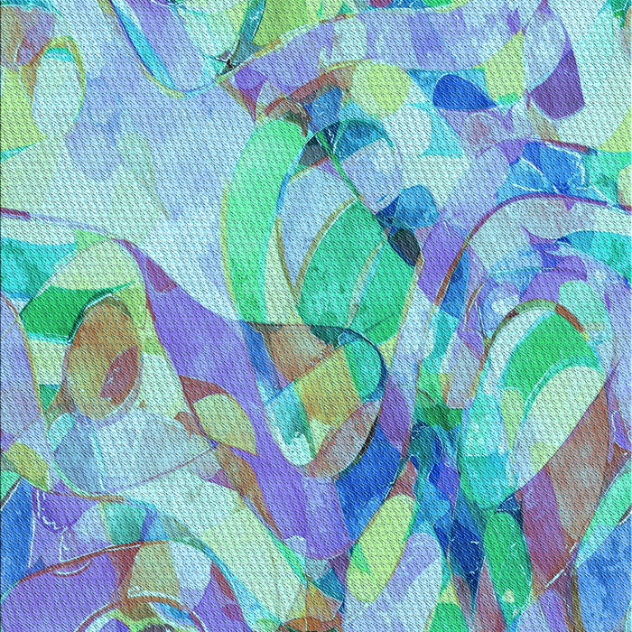 Patterned Turquoise Green Rug, pat3192lblu