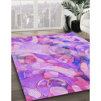 Patterned Violet Purple Rug, pat3192pur