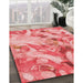 Machine Washable Transitional Light Salmon Pink Rug in a Family Room, wshpat3192rd