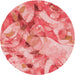 Square Patterned Light Salmon Pink Rug, pat3192rd