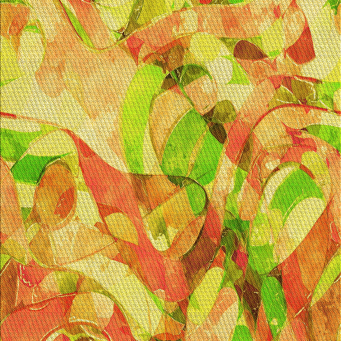 Patterned Neon Orange Rug, pat3192yw