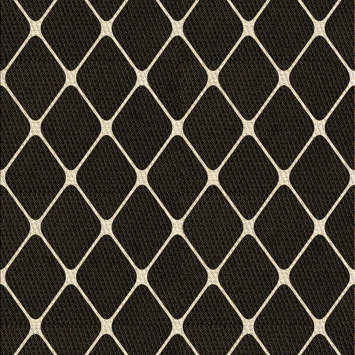 Machine Washable Transitional Black Rug, wshpat3193brn