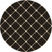 Square Patterned Black Rug, pat3193brn