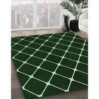 Patterned Black Rug, pat3193grn