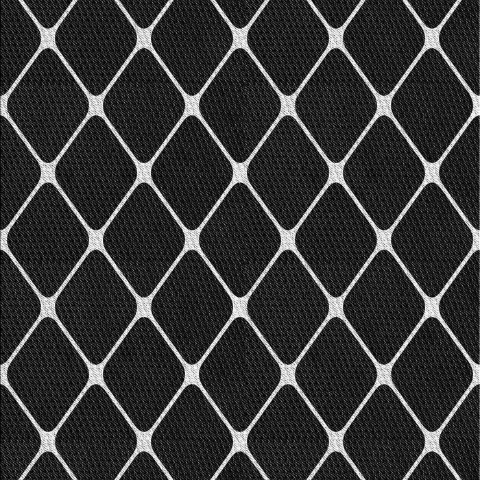 Patterned Black Rug, pat3193gry