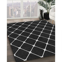 Patterned Black Rug, pat3193gry