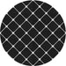 Square Patterned Black Rug, pat3193gry