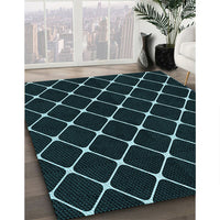 Patterned Black Rug, pat3193lblu