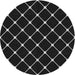 Sideview of Patterned Black Novelty Rug, pat3193