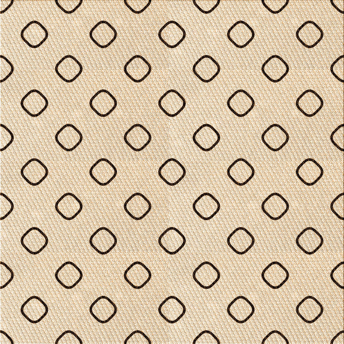 Round Patterned Peru Brown Rug, pat3194org