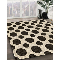 Patterned Deep Peach Orange Rug, pat3195brn