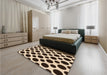 Patterned Red Rug in a Bedroom, pat3195org