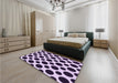 Patterned Blossom Pink Rug in a Bedroom, pat3195pur