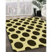 Machine Washable Transitional Black Brown Rug in a Family Room, wshpat3195yw