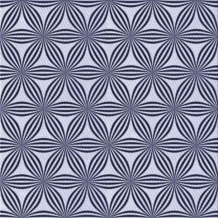 Round Patterned Blue Rug, pat3196blu