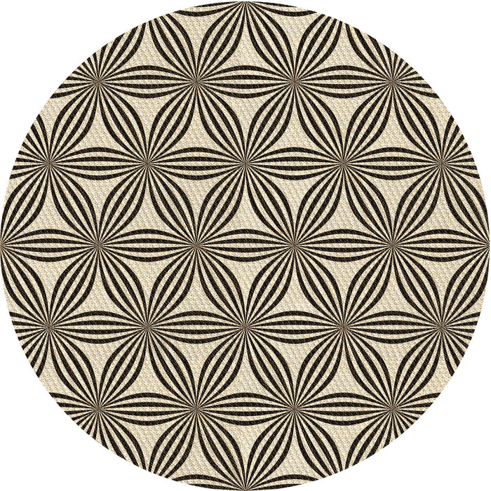 Square Patterned Milk Chocolate Brown Rug, pat3196brn