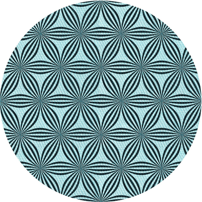 Square Patterned Blue Rug, pat3196lblu