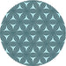 Square Patterned Blue Rug, pat3196lblu