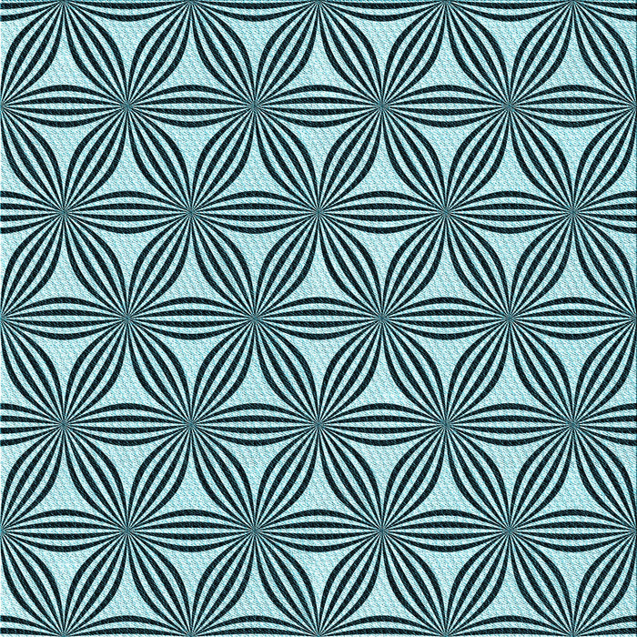 Round Patterned Blue Rug, pat3196lblu