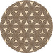 Square Patterned Khaki Gold Rug, pat3196org