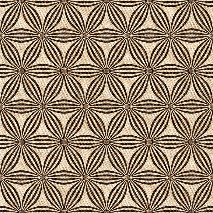 Round Patterned Khaki Gold Rug, pat3196org