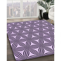 Patterned Blossom Pink Rug, pat3196pur