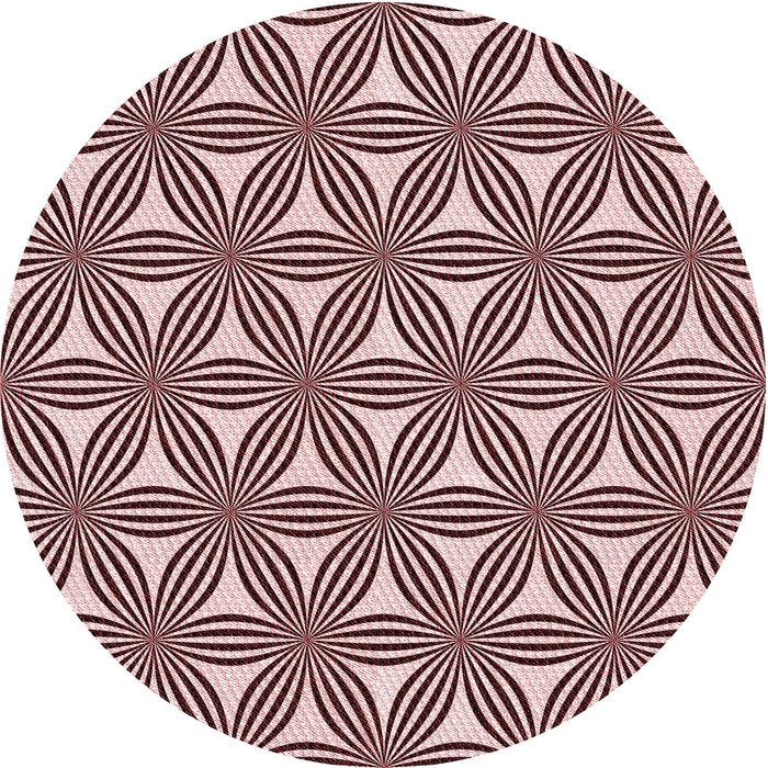 Square Patterned Deep Rose Pink Rug, pat3196rd