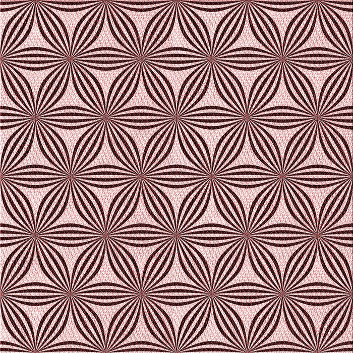 Round Patterned Deep Rose Pink Rug, pat3196rd