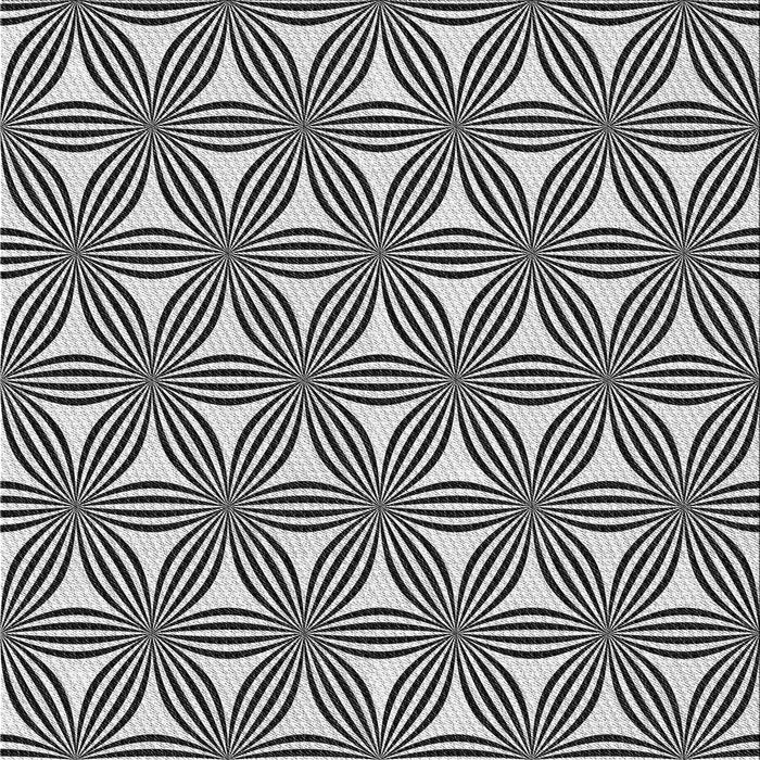 Square Patterned Charcoal Black Novelty Rug, pat3196