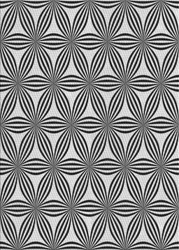 Patterned Charcoal Black Novelty Rug, pat3196