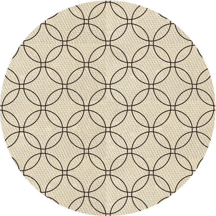 Square Patterned Moccasin Beige Rug, pat3197brn