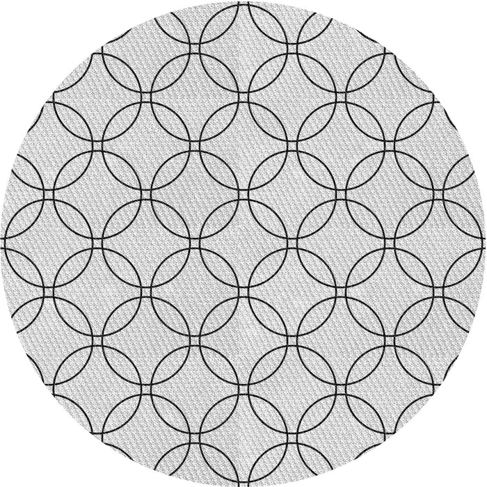 Square Patterned Platinum Gray Rug, pat3197gry