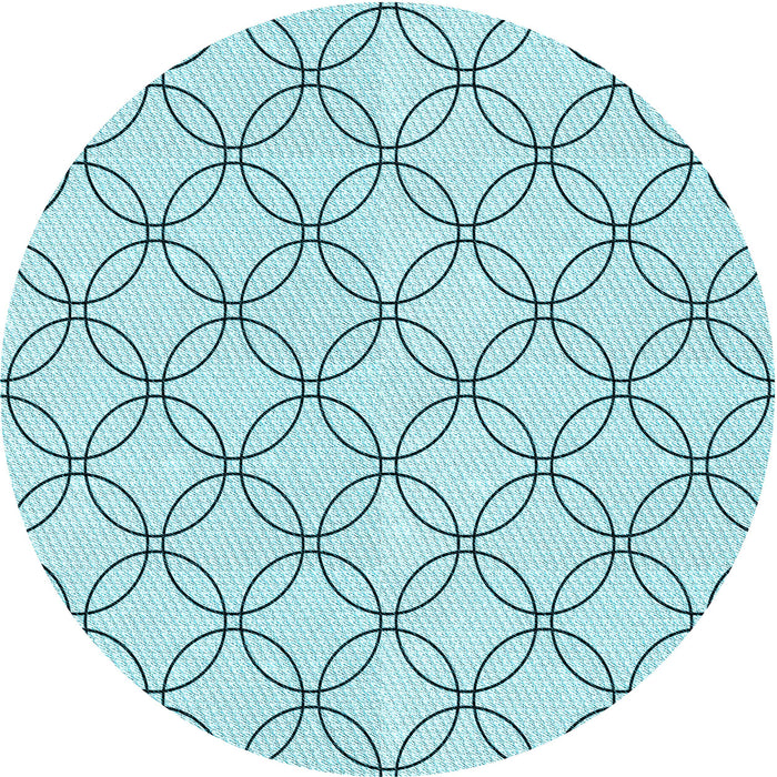 Square Patterned Electric Blue Rug, pat3197lblu