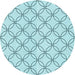Square Patterned Electric Blue Rug, pat3197lblu