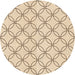 Square Patterned Peru Brown Rug, pat3197org