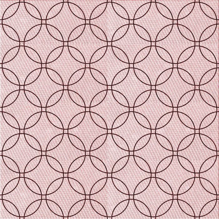 Round Machine Washable Transitional Pink Rug, wshpat3197rd