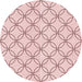 Square Patterned Pink Rug, pat3197rd