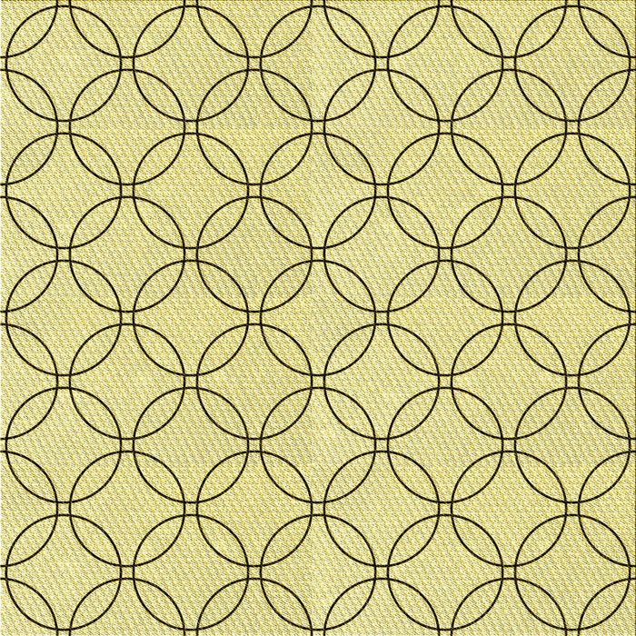 Round Patterned Sun Yellow Rug, pat3197yw
