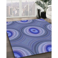 Patterned Sky Blue Rug, pat3198blu