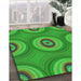 Machine Washable Transitional Lime Green Rug in a Family Room, wshpat3198grn