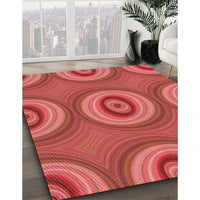 Patterned Red Rug, pat3198rd